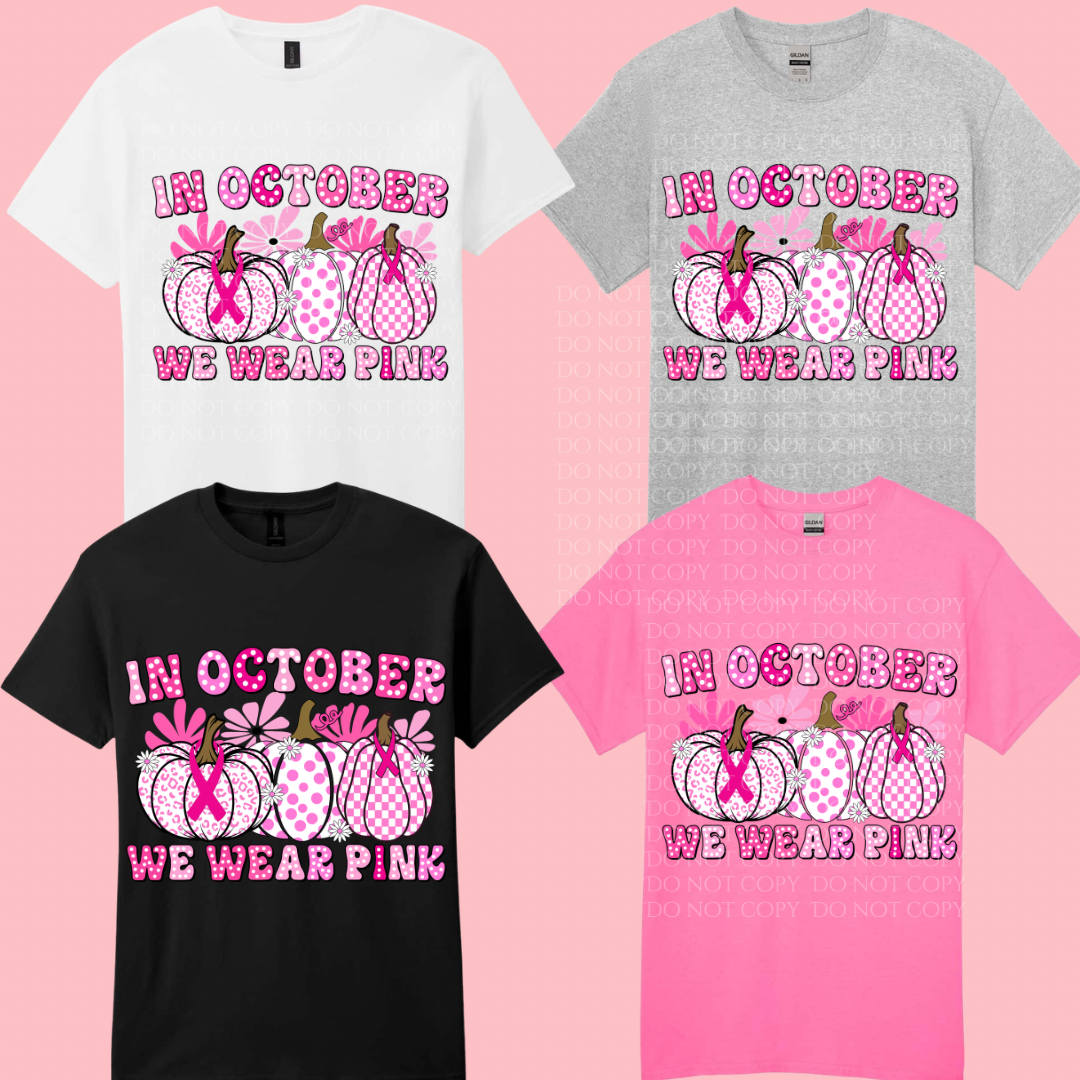 Pumpkins In October We Wear Pink
